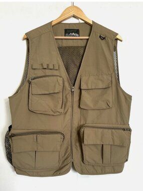 MANFINITY Tan Fishing Vest XL Photographer Safari